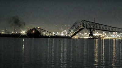 Из космоса показали рухнувший мост в Балтиморе
